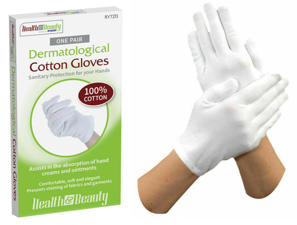 1 Pair Dermatological Cotton Gloves Moisturising Hand Cream Dry Skin Eczema