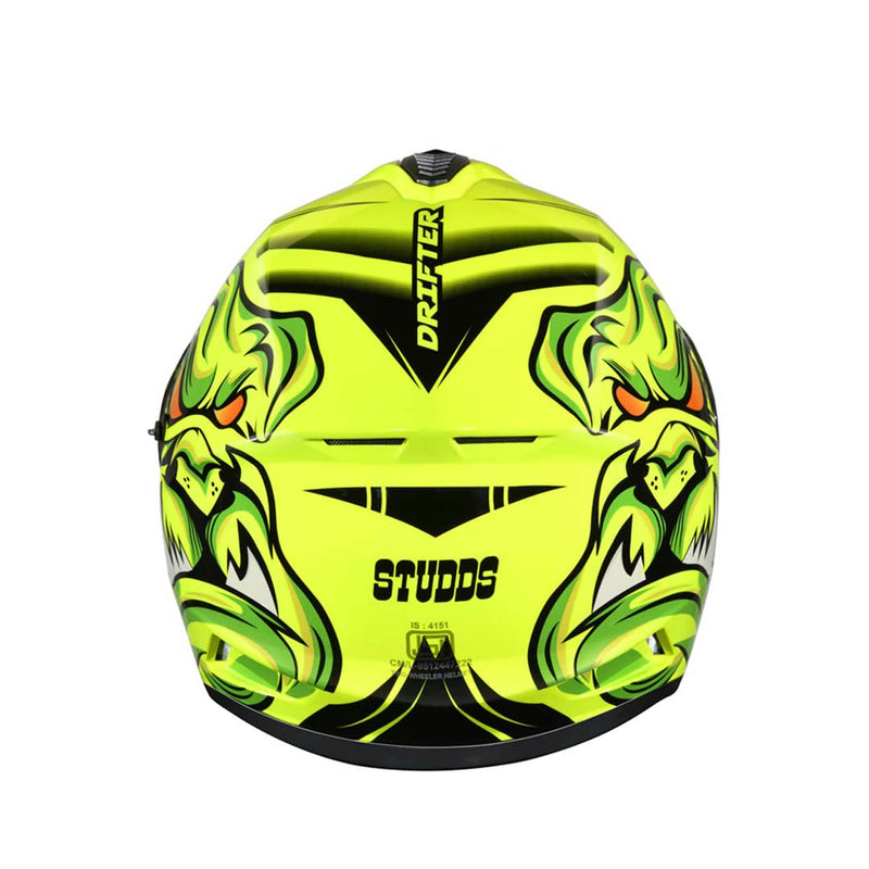 Studds Drifter D1 Full Face Helmet N5 Yellow