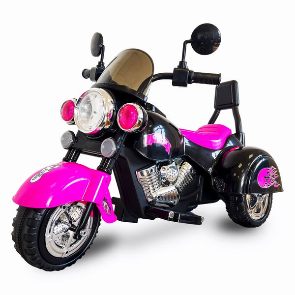 3-Wheel Chopper Ride-On Motorcycle Toy for Kids with LED Headlights