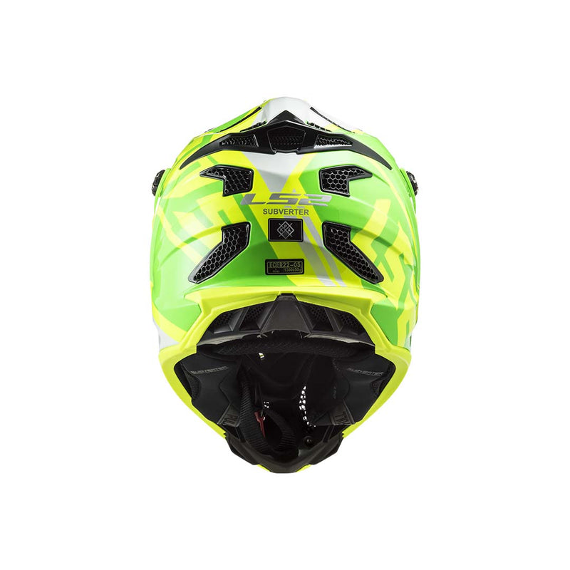 Ls2 Mx700 Subverter Evo Gammax Gloss Hi Viz Yellow Green Helmet