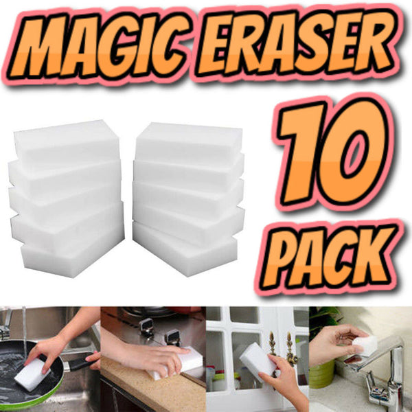 10 X Magic Sponge Eraser Sponges Melamine Foam Stain Dirt Mark Remover Cleaning