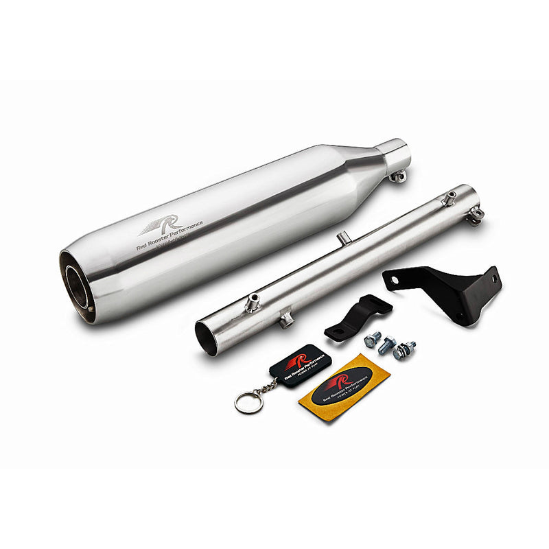 Redrooster Polestar Pro Polish Exhaust For Classic 350 Reborn, Meteor 350, Royal Enfield