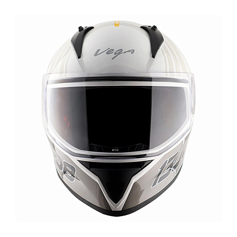 Vega Bolt Southpaw White Grey Left Hander Helmet