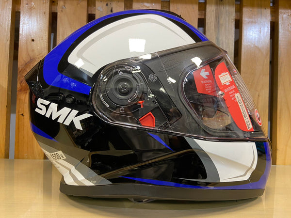 SMK Twister Twilight Full Face Helmet - Black Blue White