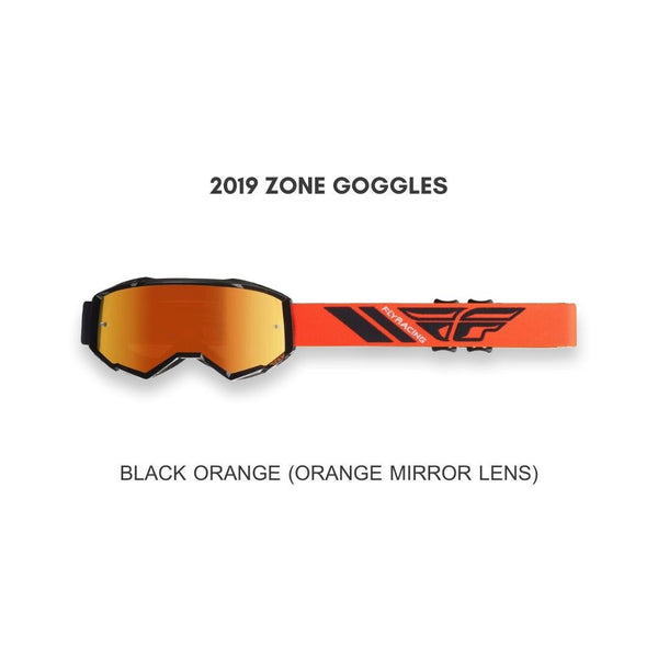 Fly Racing Fly 2019 Zone Goggles Black Orange (Orange Mirror Lens)